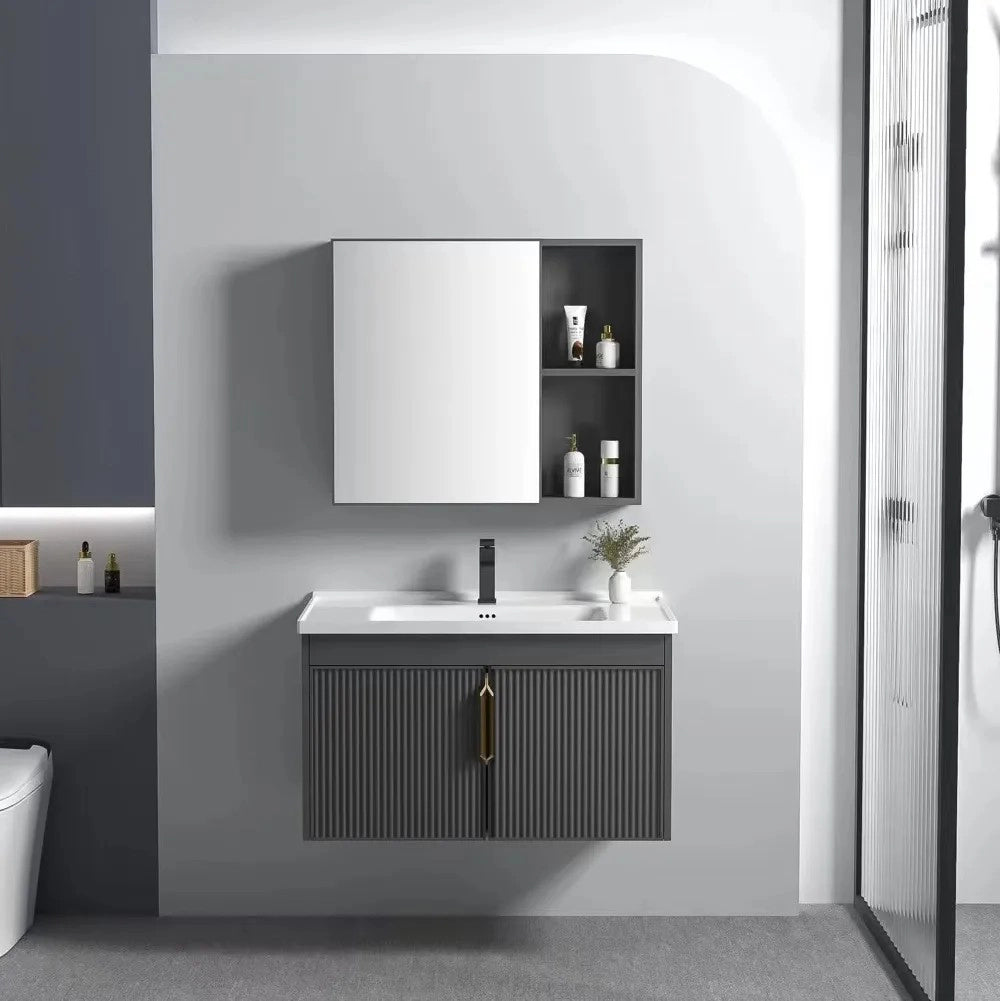 Set Di Mobili Da Bagno Con Lavabo Astor 60cm Grey