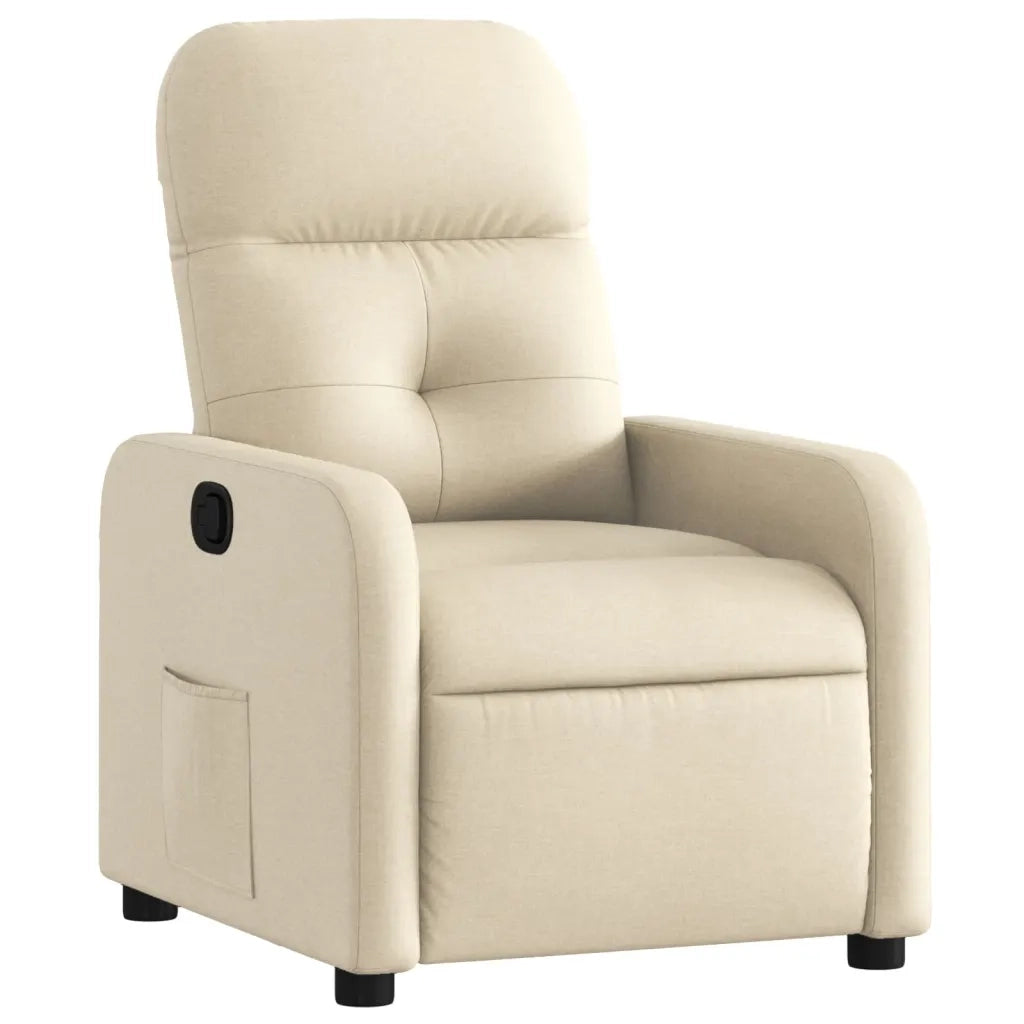 Poltrona Reclinabile in Tessuto Crema 374205