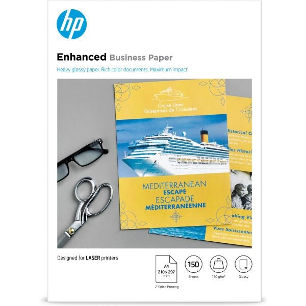 Hp confezione da 150 fogli carta professionale per stampe laser lucida 150 g/m² a4/210 x 297 mm - CG965A