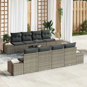 Set Divano da Giardino con cuscino 7 pcs Grigio polyrattan 3346989