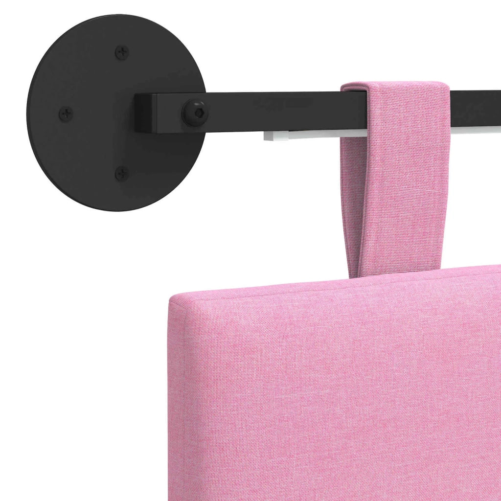 Testiera | Testata sospesa Con luce LED Rosa Tessuto