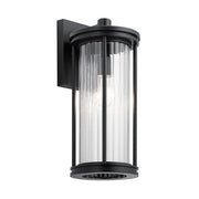 Applique da esterno nera IP44 E27 40W Barras Kichler