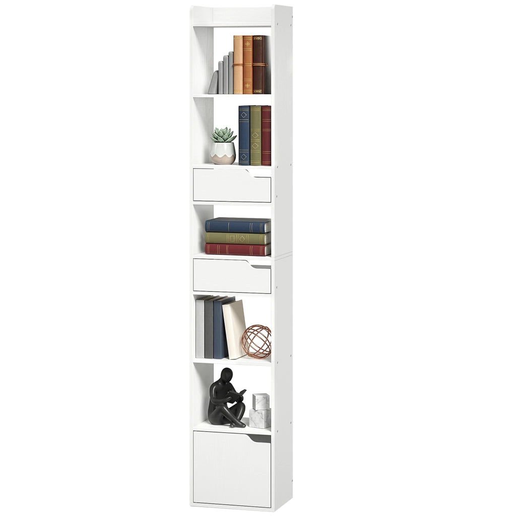 Libreria con ante e cassetti ¨C Minimal ¨C bianco 32x24x181.5