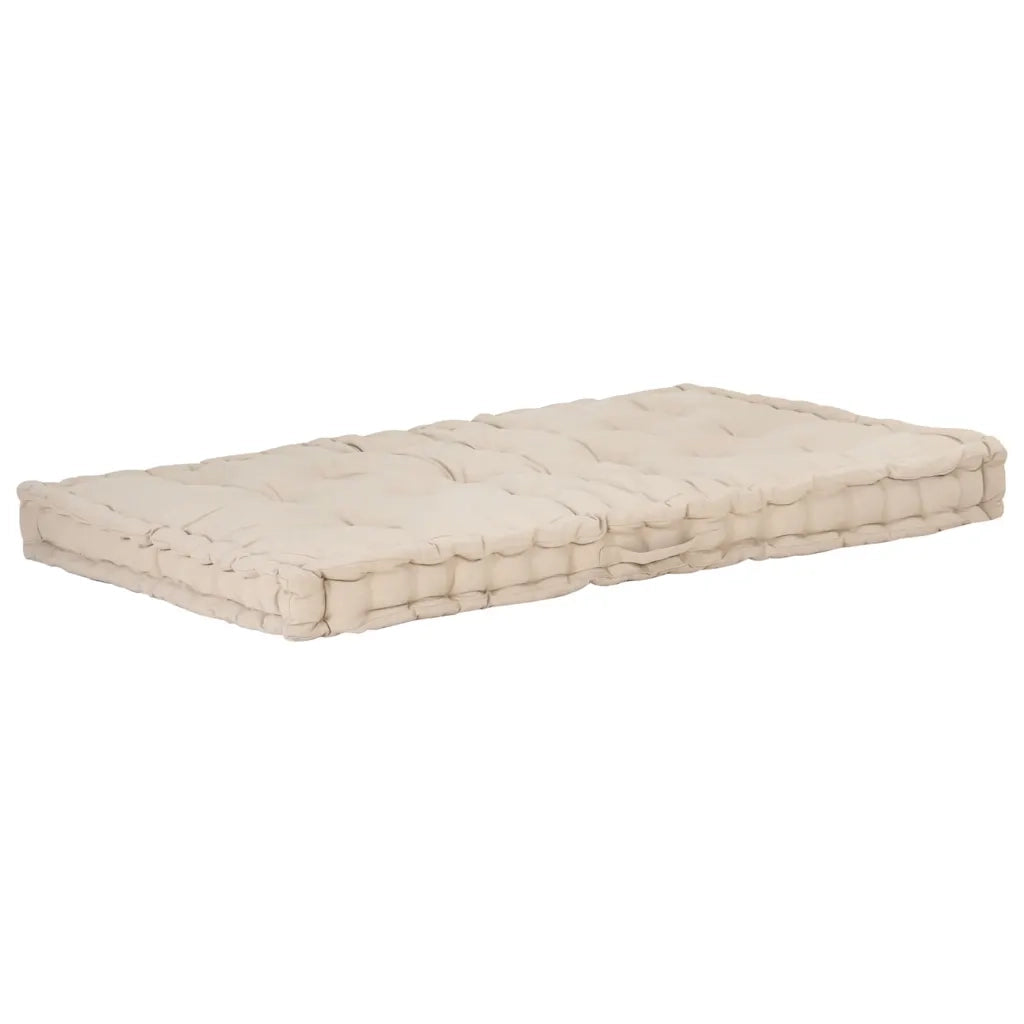 Cuscini per Pallet e Pavimento 2 pz | Cuscini per sedie in Cotone Beige
