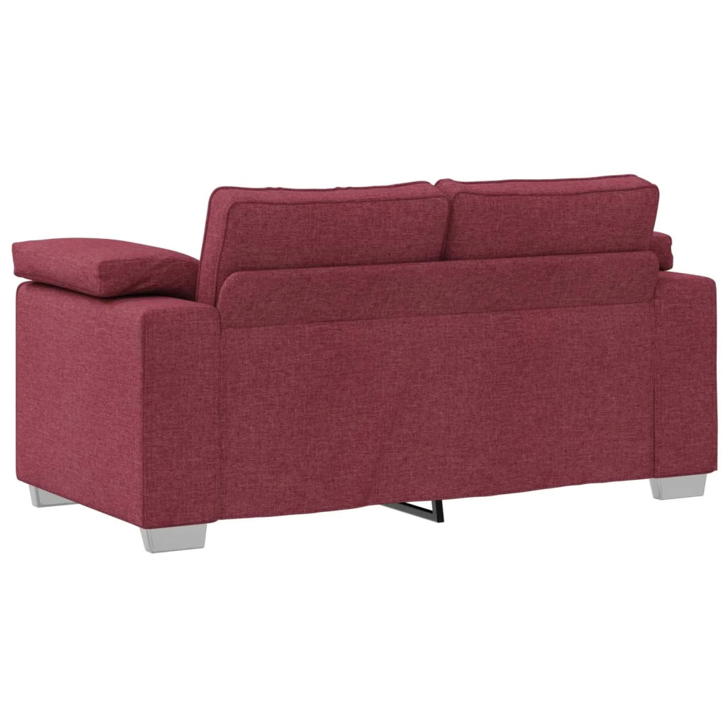 Divano 3 pcs Rosso Vento 219 x 80 x 82 cm Tessuto misto lino 3324661