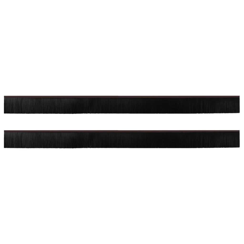 Spazzole per porte autoadesive 2 pcs Marrone 100 cm 42019427
