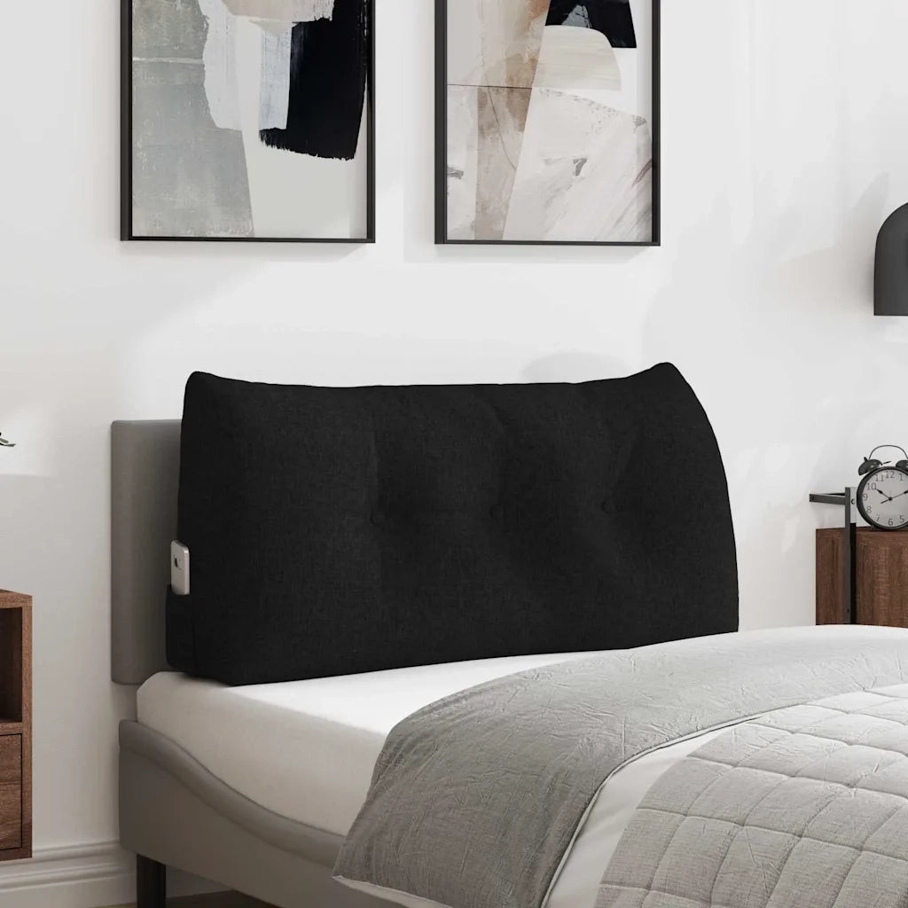 Cuscino per Schiena Nero 100 x 24 x 50 cm Tessuto 42014443