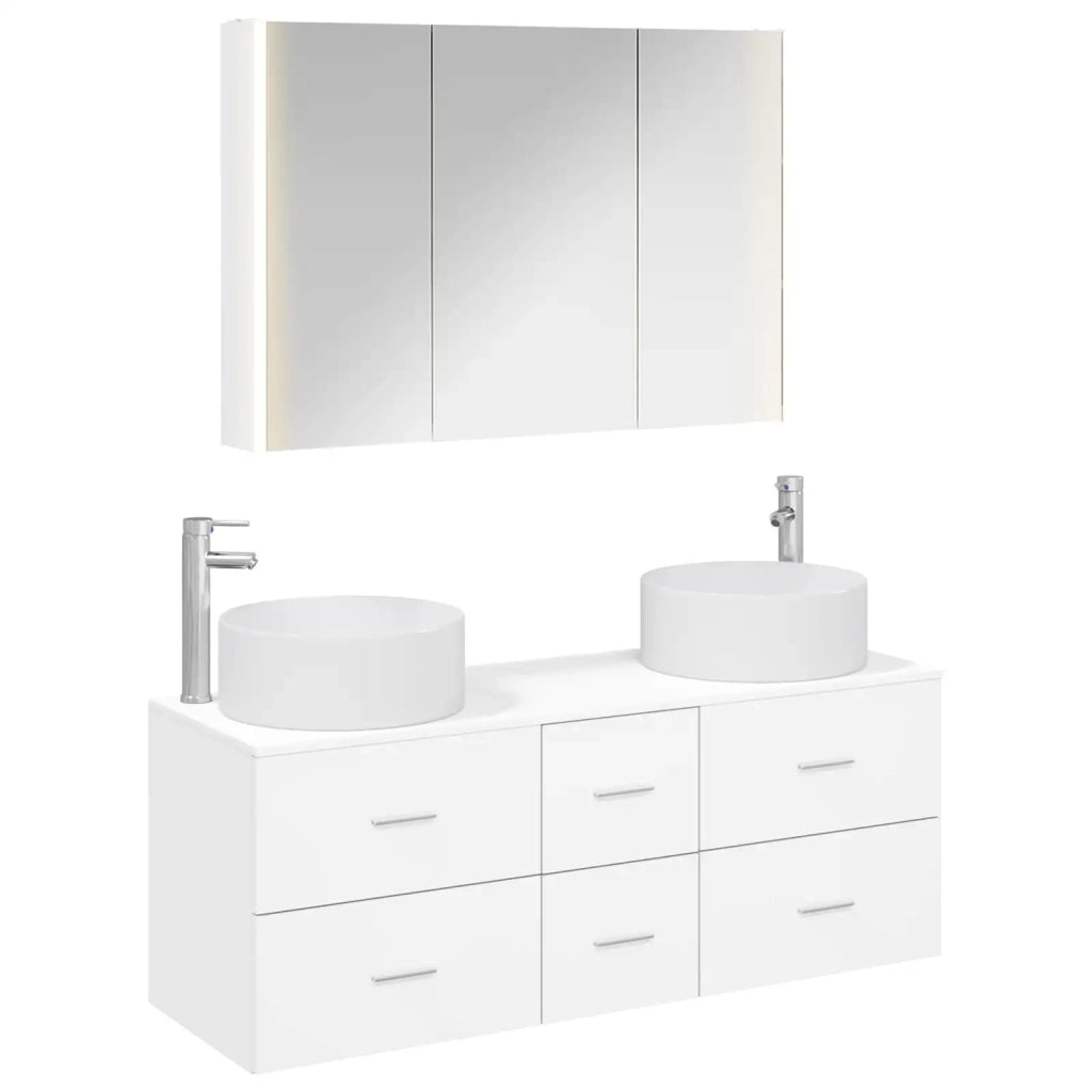 Set di mobili per il bagno 4 pz Bianco 3407103
