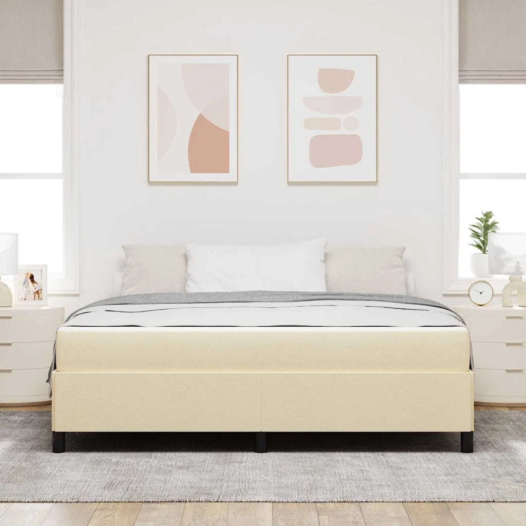 Letto a molle Crema 180 x 200 cm Tessuto 3398883