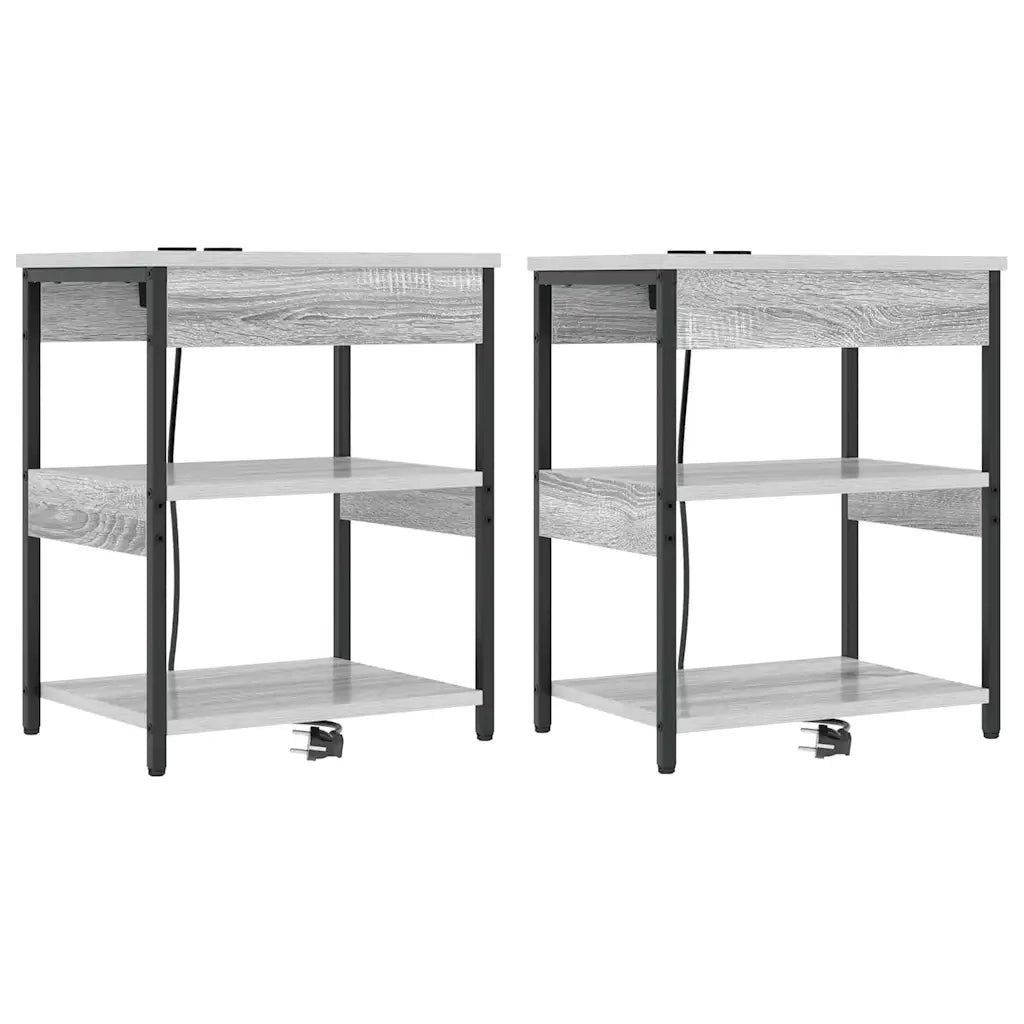 Armadio da Notte 2 pcs Grigio Sonoma 41 x 31 x 51 cm 859542