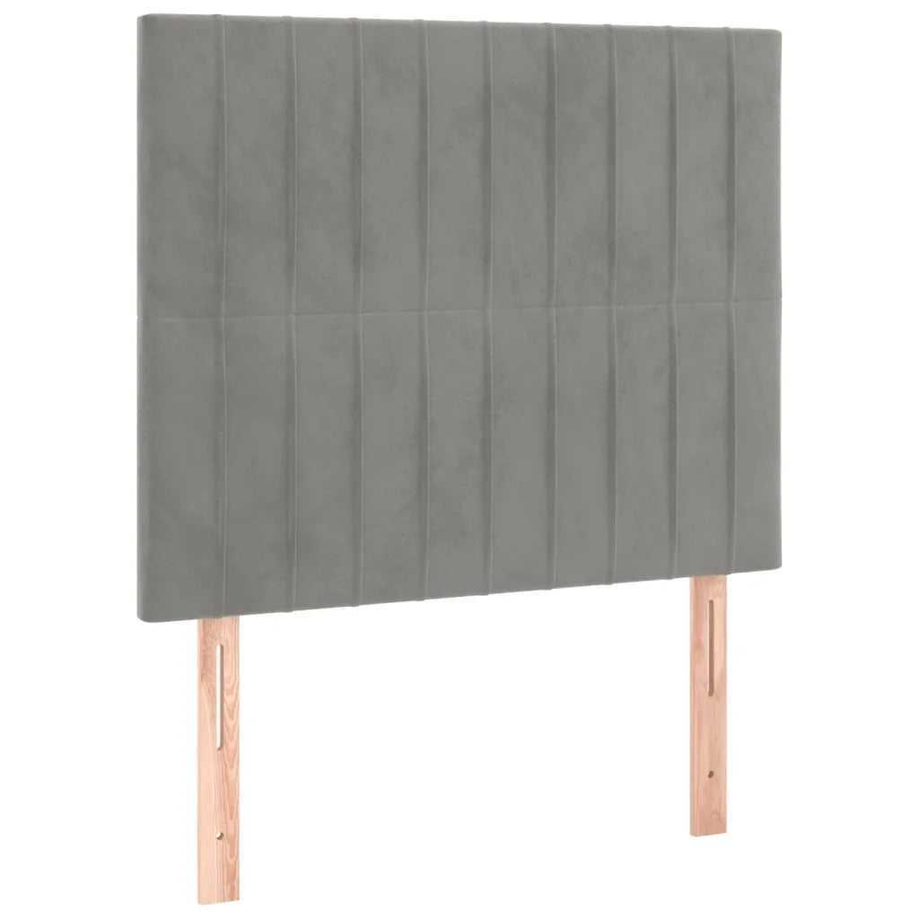 Giroletto a Molle con Materasso-Struttura Letto Grigio Chiaro 80x200 cm Velluto 508290