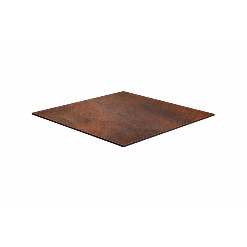 Top Tavolo Hpl Corten Quadro Cm 69x69x1