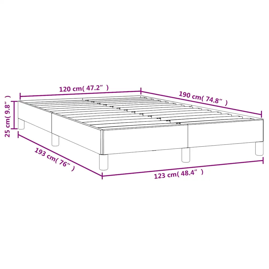 Letto matrimoniale | Letto per adulti | Giroletto senza Materasso Blu Scuro 120x190 cm Velluto