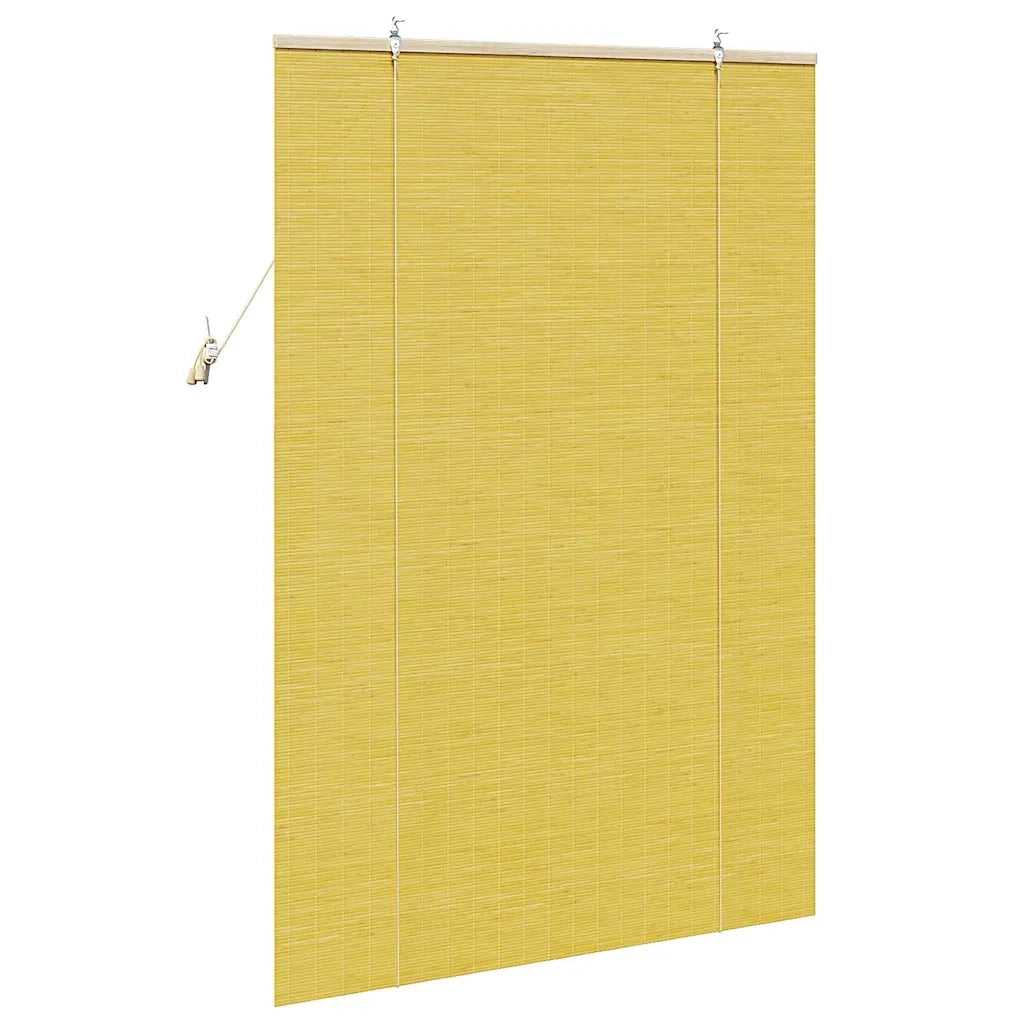 Tenda a rullo con tende-Tenda avvolgibile Giallo 100 x 160 cm Bamb¨´