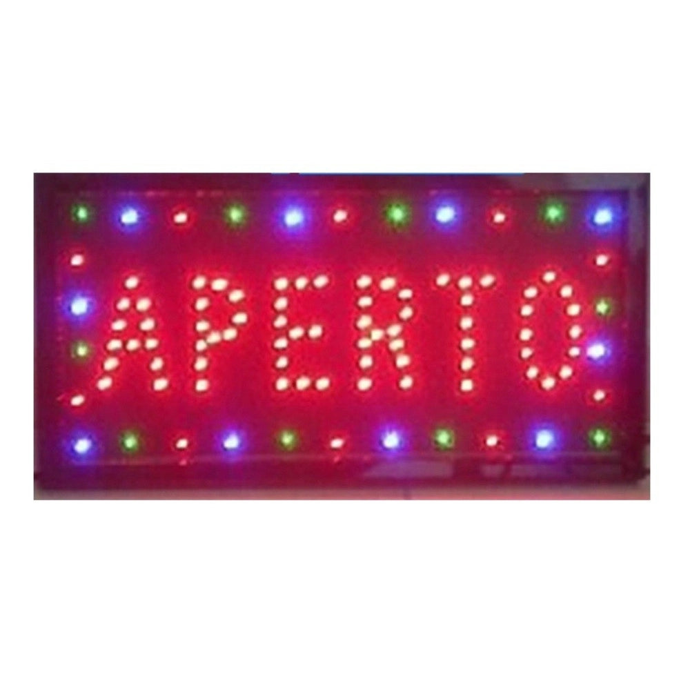 Trade Shop - Insegna Luminosa Insegne Luminose A Led Con Scritta Aperto Per Locali Commercial -