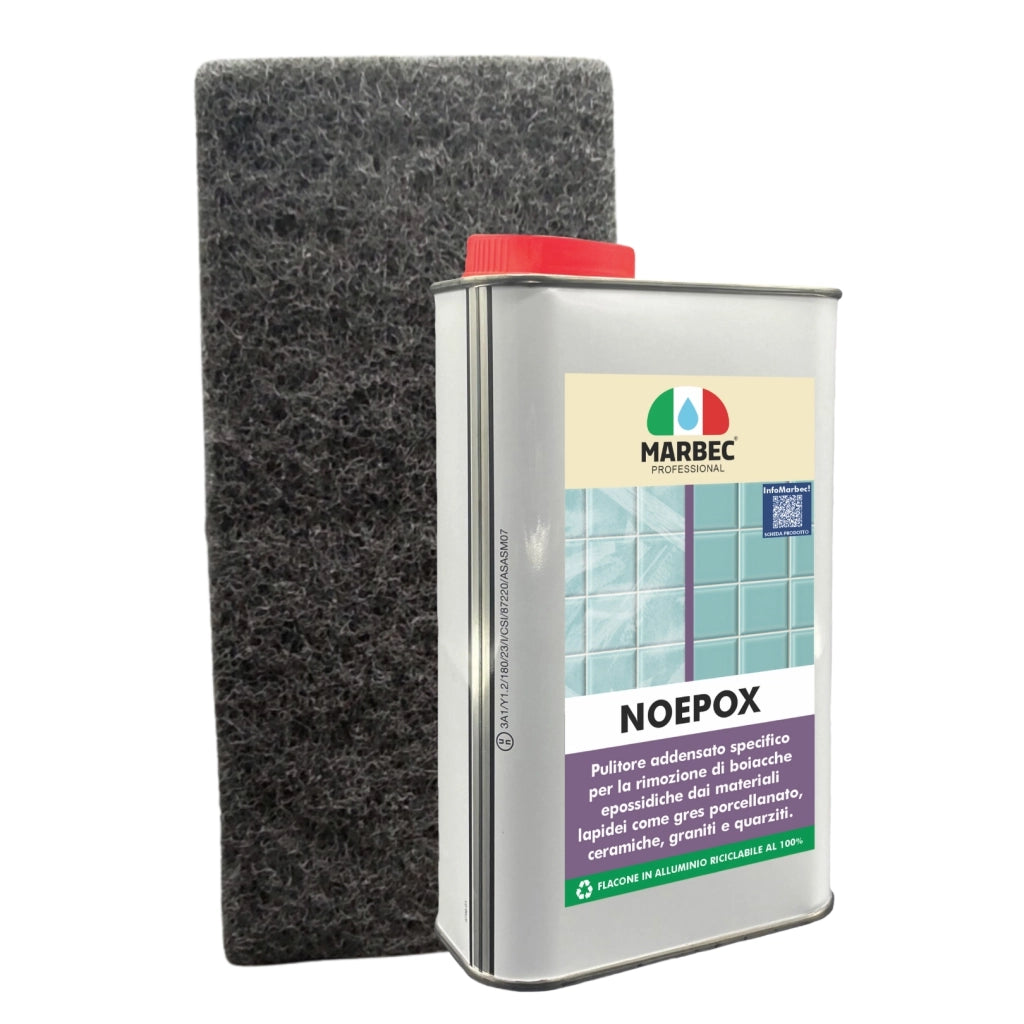 Come rimuovere boiacche epossidiche NOEPOX   1LT detergent + Tampone NERO