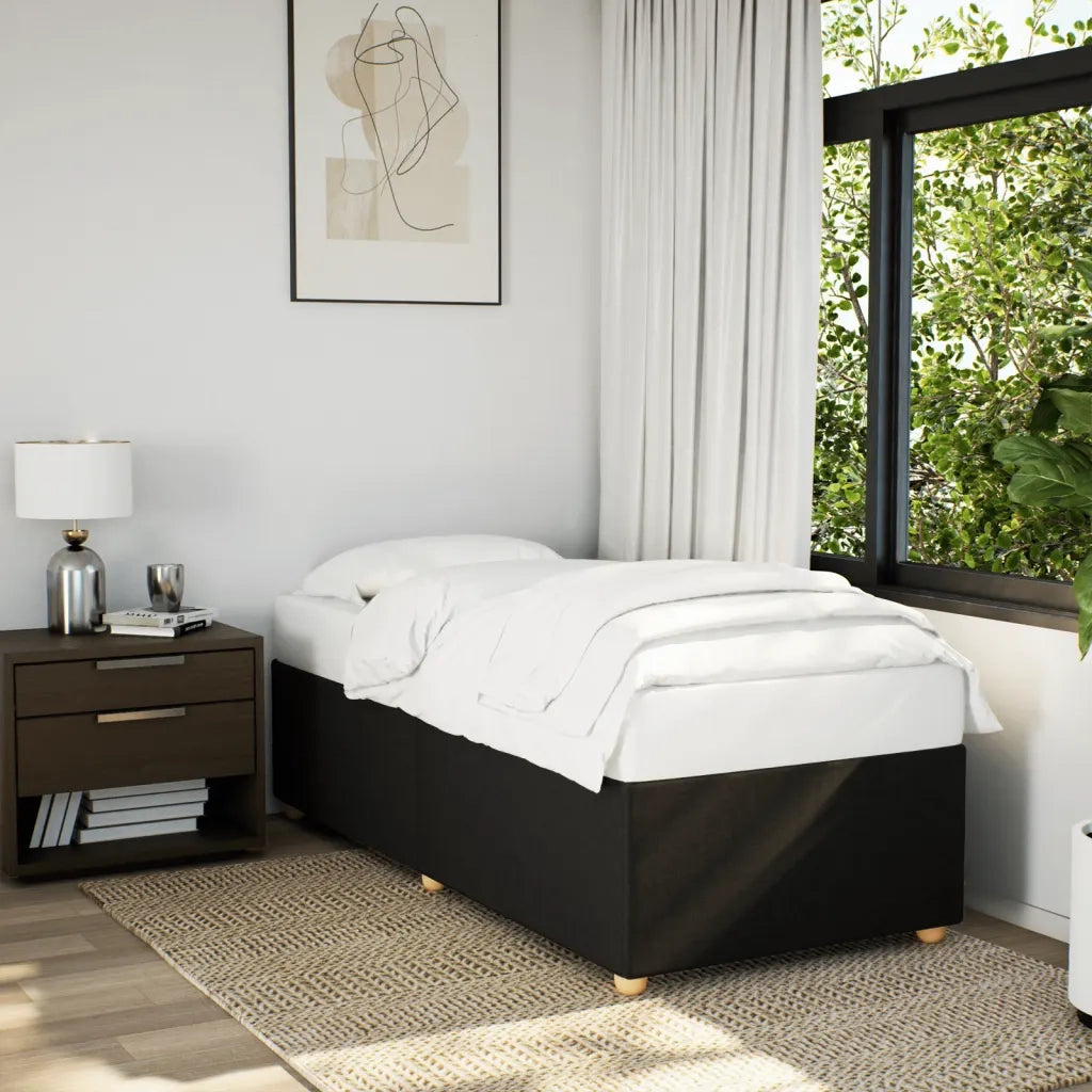 Giroletto senza Materasso Nero 90x190 cm in Tessuto 3284696