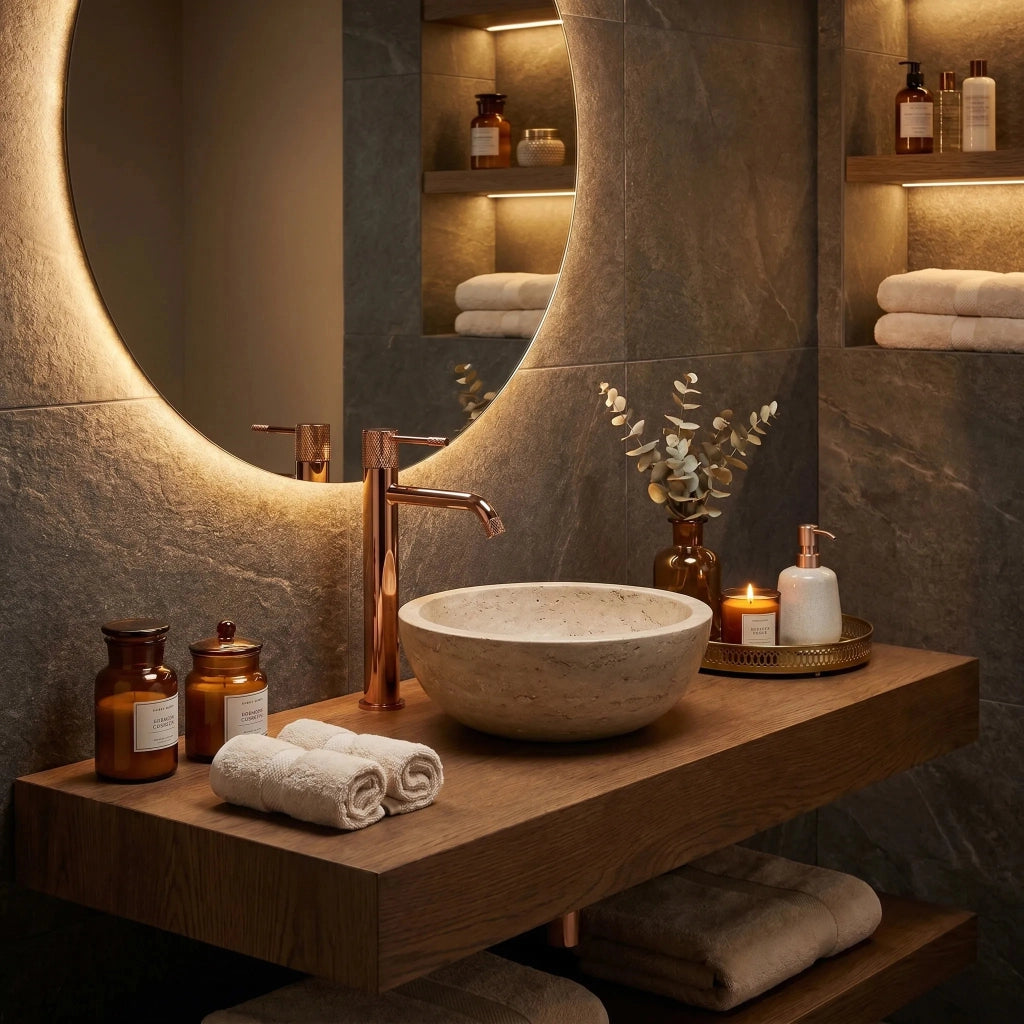 Rubinetto Da Lavabo Rea Venti Copper High