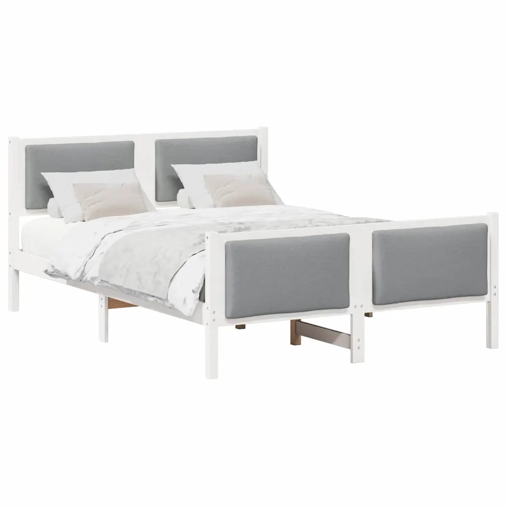 Struttura del letto-Giroletto Grigio chiaro 135 x 190 cm Tessuto 500152