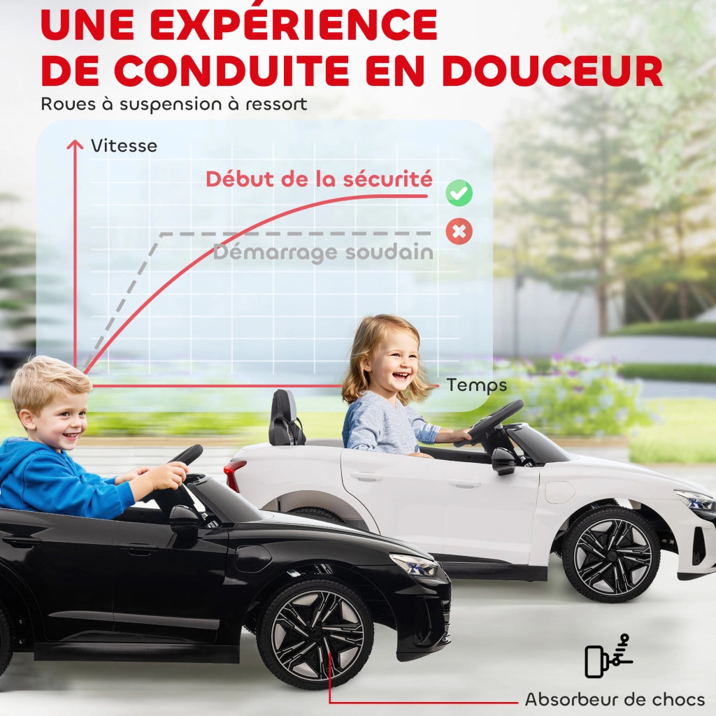 Auto elettrica per bambini ¨C zephmum ¨C 12V, telecomando, bianco