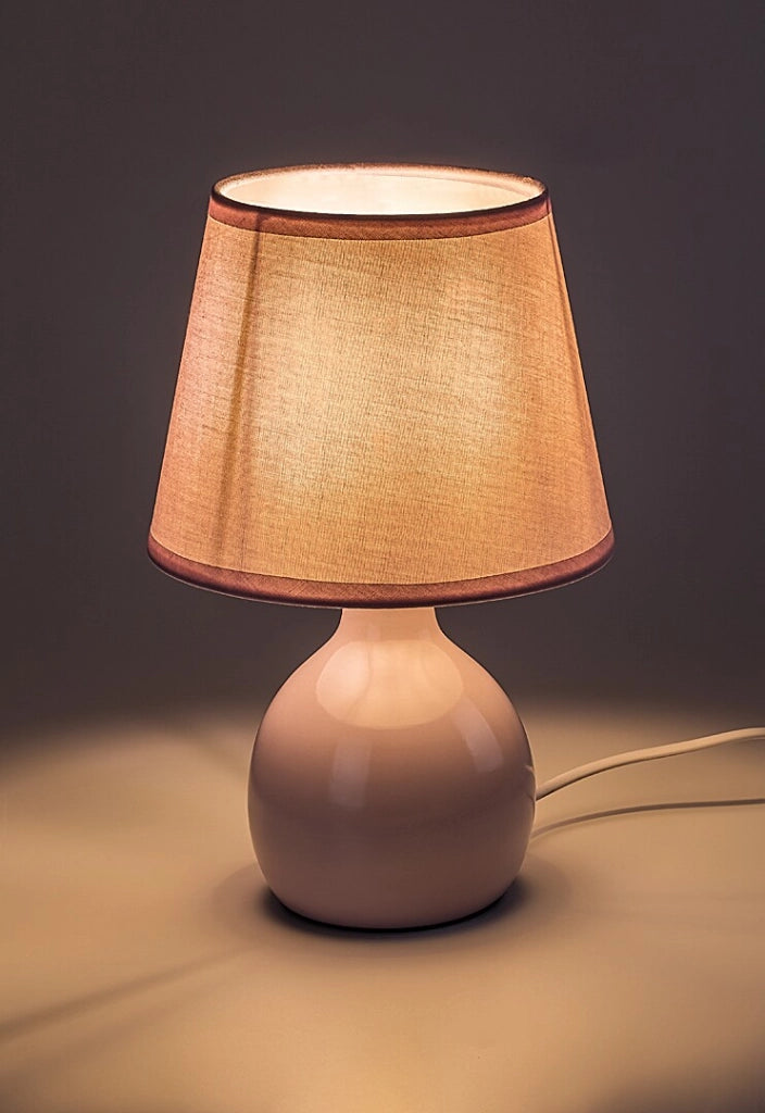 Lampada da tavolo Ingrid rosa ceramica E14 Rabalux