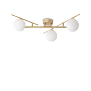 Lampada Da Soffitto Atlas Pl3 Oro Ideal-Lux