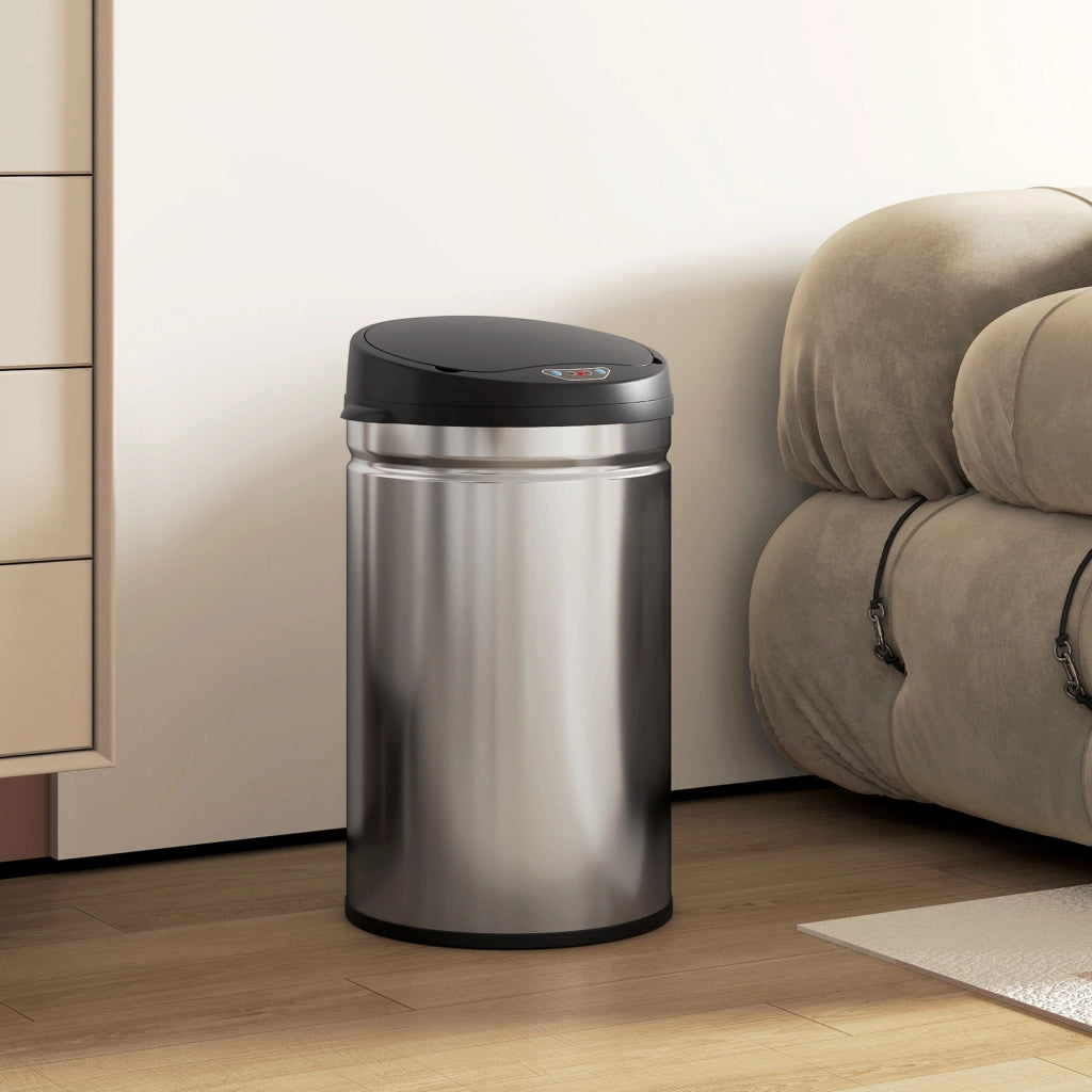 Cestino Automatico 30 L ¨C Minimal ¨C Acciaio Inox Argento