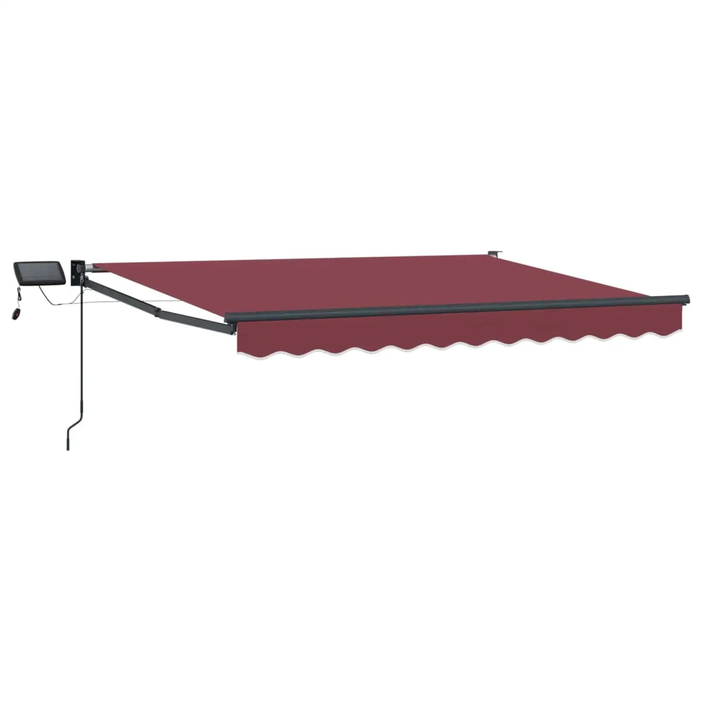 Tenda retrattile manuale con LED Borgogna e Antracite 3 x 2,5 m 3419422