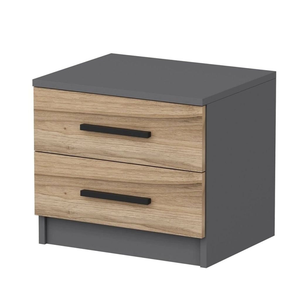 Iune, Comodino un Ripiano, 50x47x40h cm Marrone Noce