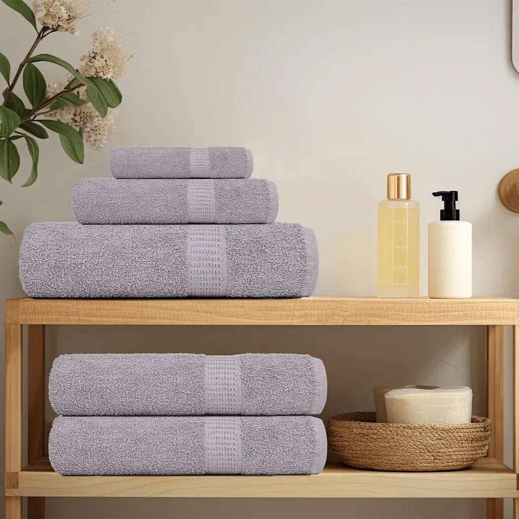 Asciugamani da bagno FROGN 4 pz Grigio 30x30 cm 360 g/m² 136825