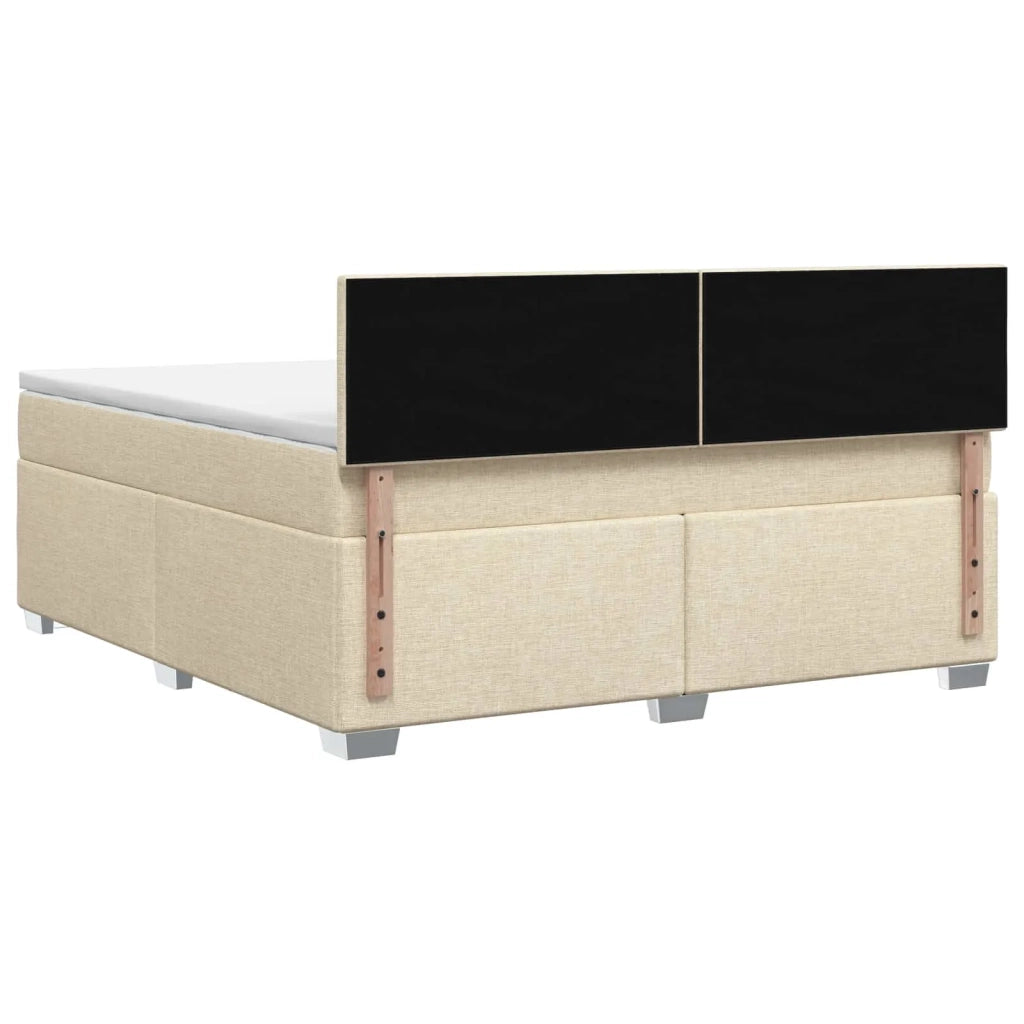 Letto con Box Spring, Materasso e LED Crema 160 x 200 cm 3451985