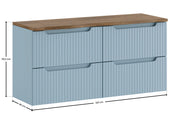 Set mobili bagno 120 cm con piano Nova Denim 120 cm