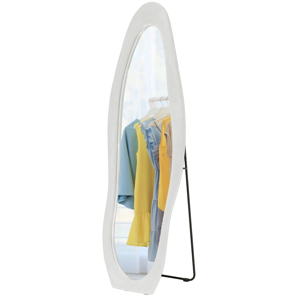 Specchio da Terra ¨C Xylo ¨C Forma Ondulata 160x50cm Bianco