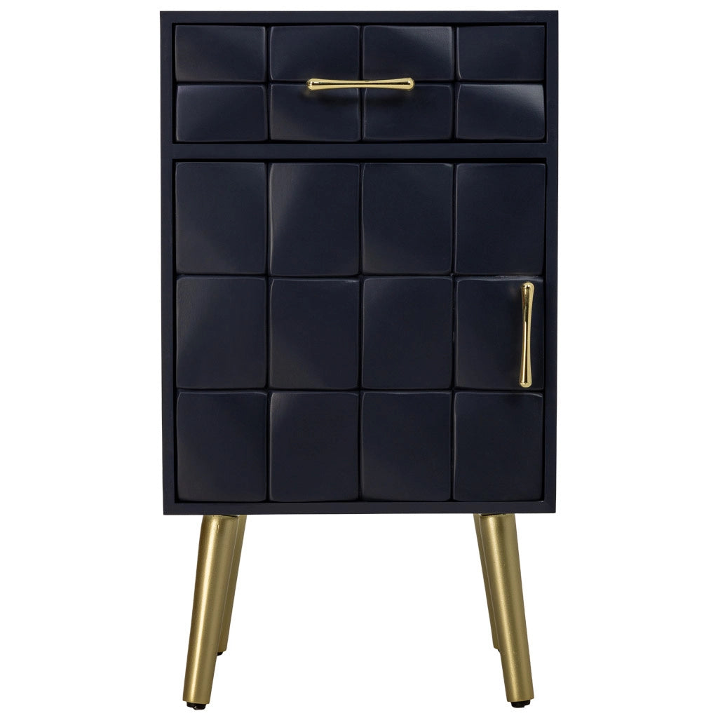 Comodino in legno nero 40x35x71h cm