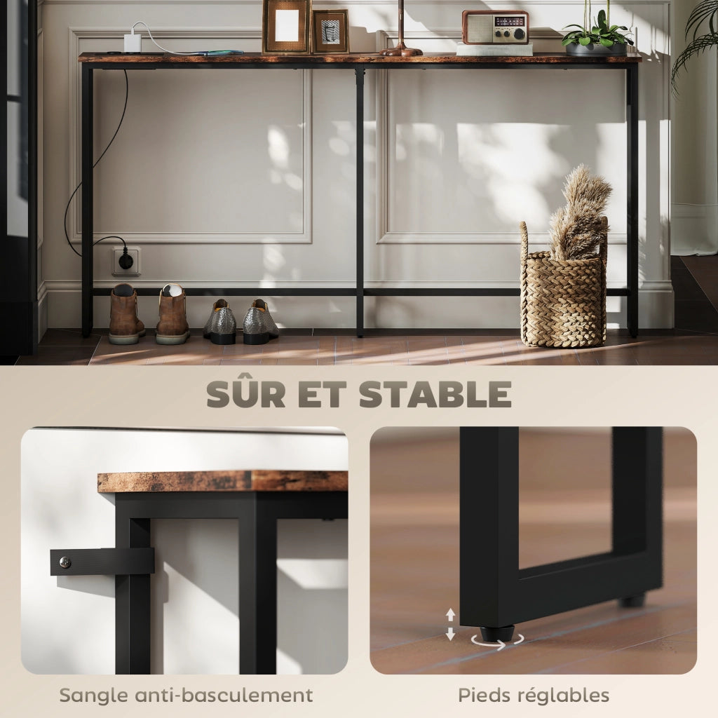 Tavolo console ¨C Minimal ¨C marrone 160x80x20