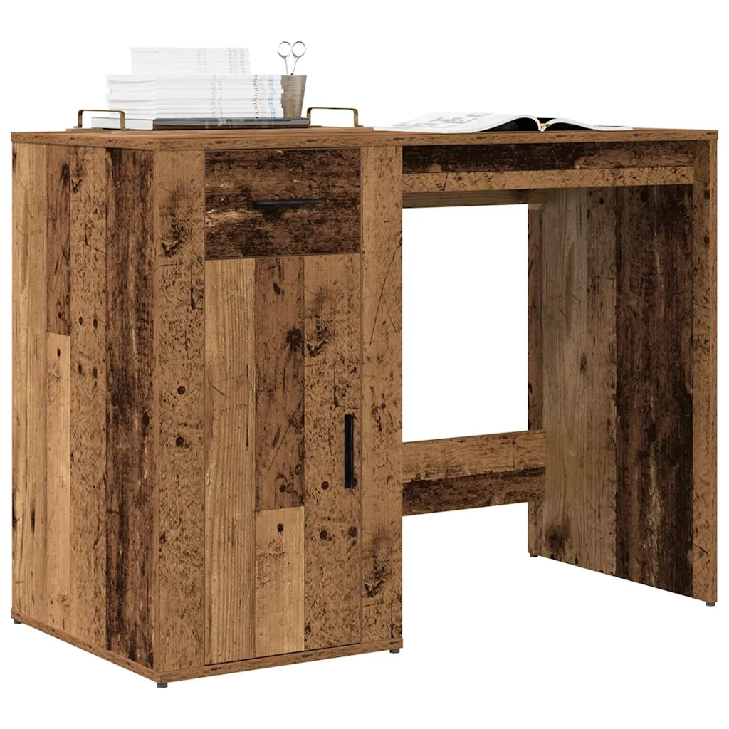 Scrivania | Tavolo da Ufficio Legno Antico 100x49x75 cm in Legno Multistrato