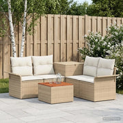 Set di divani 6 pz 4-Numero di posti Beige e Bianco Crema 3447094