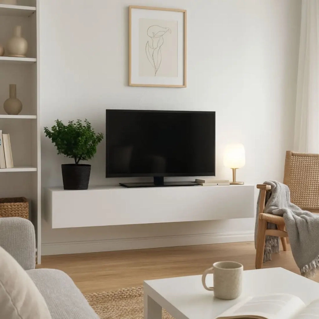 Mobile TV FLY – Cashmere opaco – 3 scomparti chiusi con ribalta
