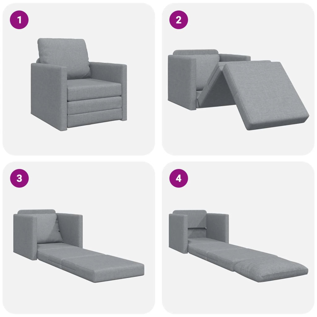 Divano letto 60cm Grigio chiaro Tessuto 4106621