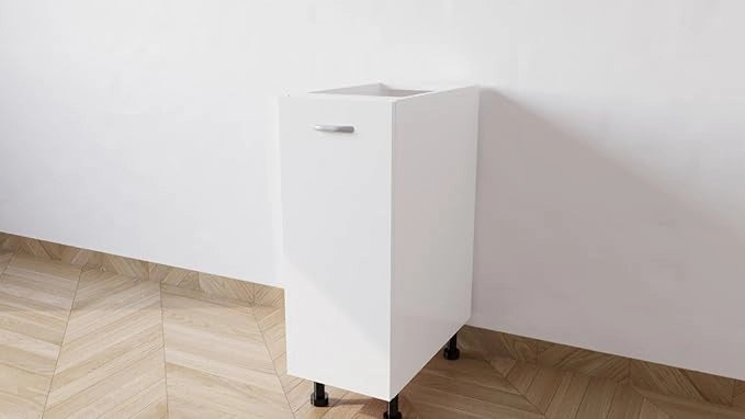 Mobile Base Da 30. Compreso Di Anta H 72 Cm L 30 Cm P 55,5 Cm Compresa Di Piedini 10 Cm colore Bianca