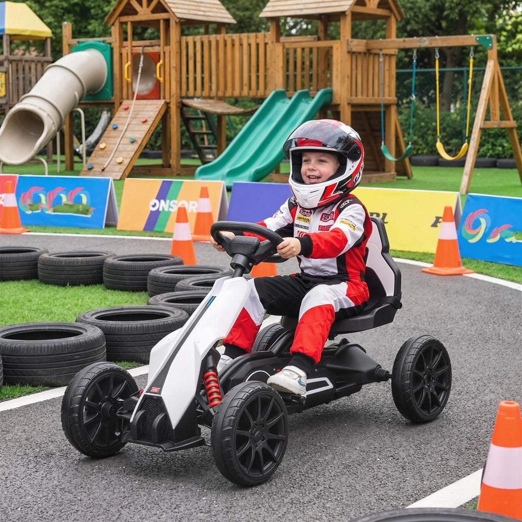 Auto elettrica per bambini 12V ¨C Zephmum ¨C Bianco