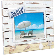 Cornice portafoto in legno, 20x17 cm, bianca, 27x2x22h cm