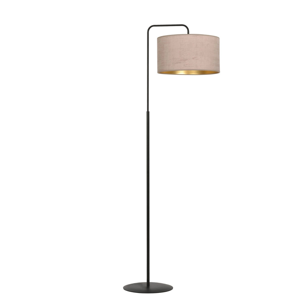 Lampada da terra Emibig Hilde E27 nera rosa oro 150cm