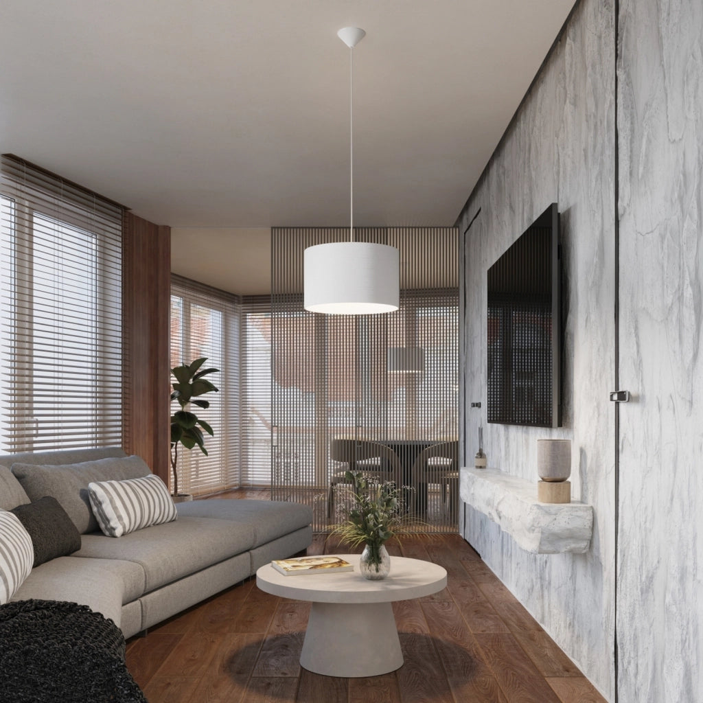 Lampada a sospensione bianca Ø30 Zephyr Pure Lume E27 15W