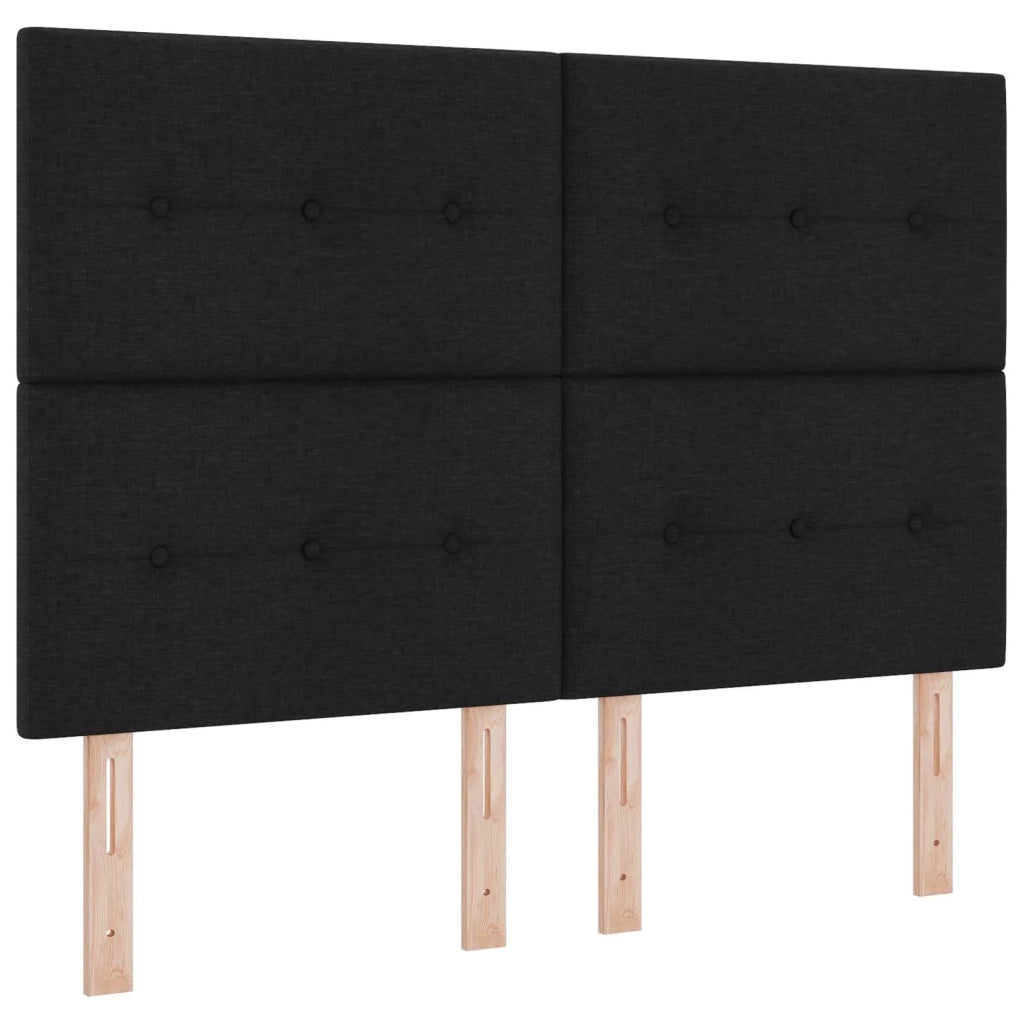 Letto box spring con materasso Nero 160 x 200 cm Tessuto 3453923