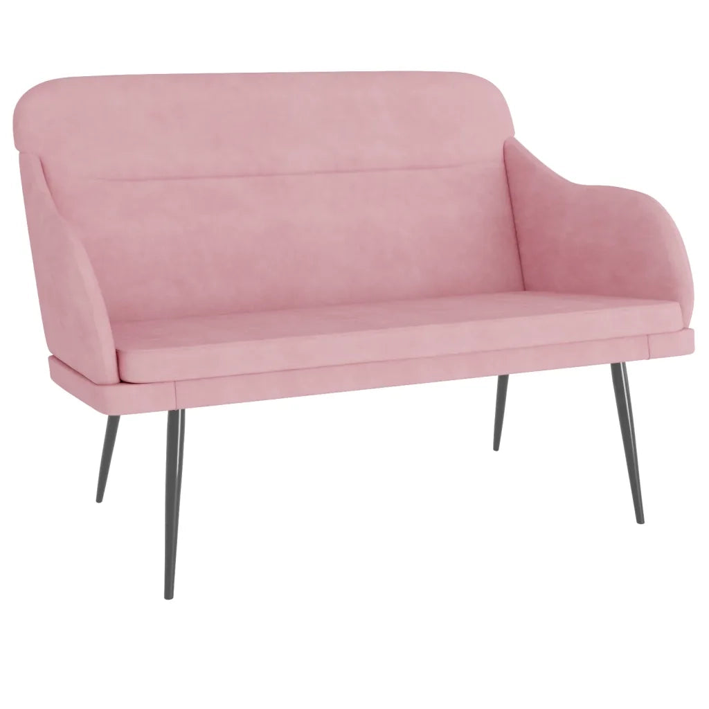 Panca-Sgabello Rosa 110x76x80 cm in Velluto 605399