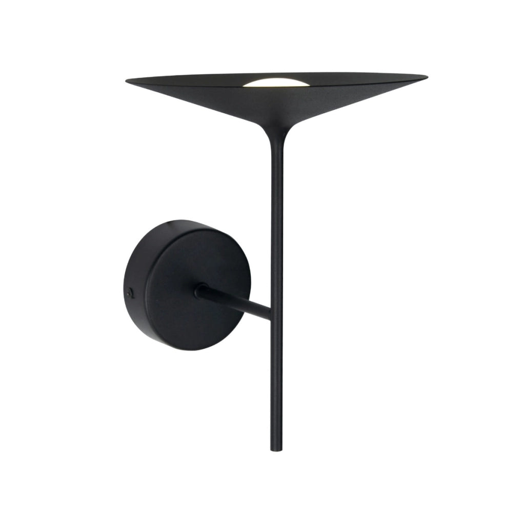 Applique HANA rotonda minimal nera LED 6W 3000K Maxlight