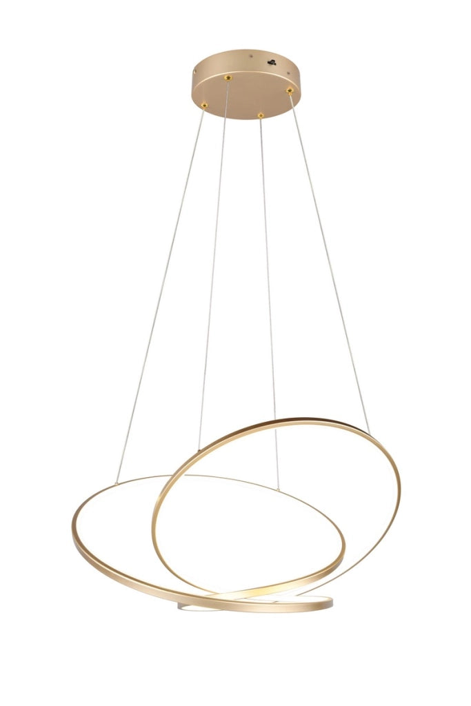 Lampada a sospensione LED oro Darvin Trio 52W CCT