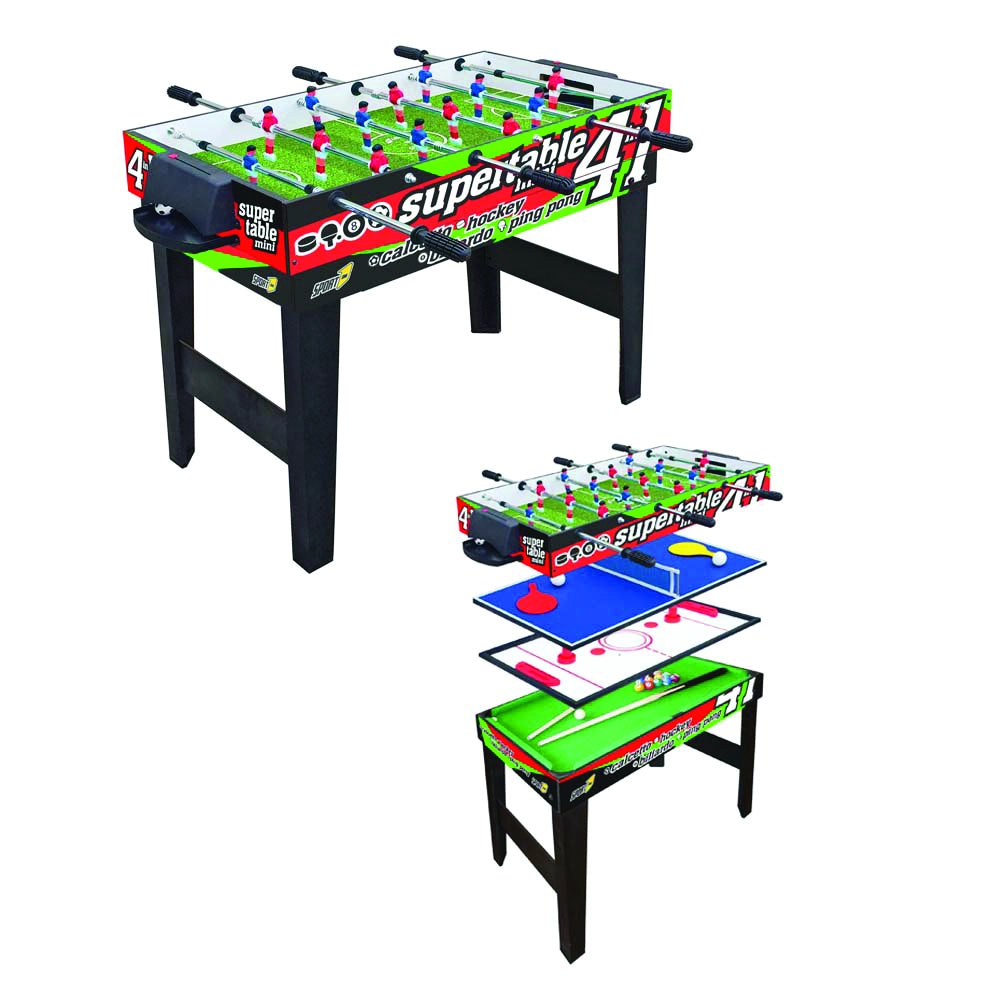 Tavolo Multi Gioco 4 in 1 Mini 97,5x48x69 cm Completo di Accessori
