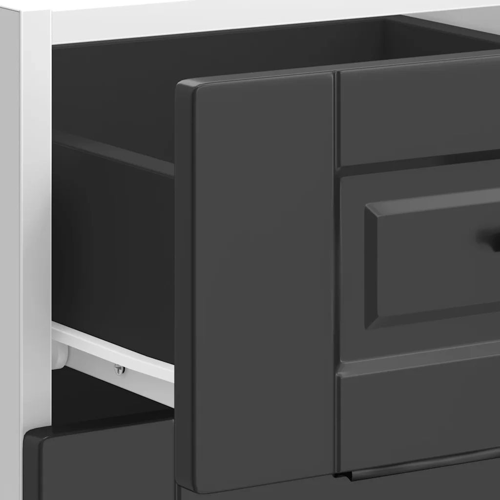 Mobiletto da cucina "Porto" nero in legno ingegnerizzato 854221